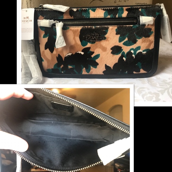 ✨COACH✨Authentic Haircalf Leaf Clutch/Mini Handbag - Picture 5 of 8